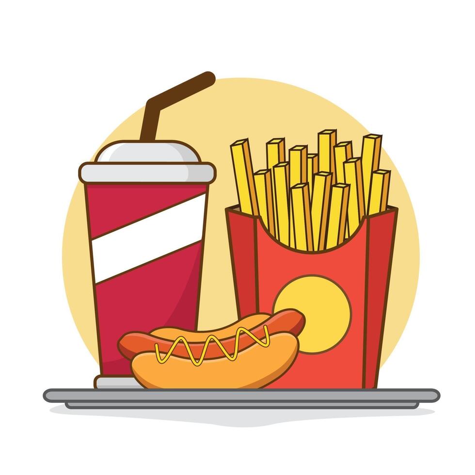 illustrazione di design di fast food vettore