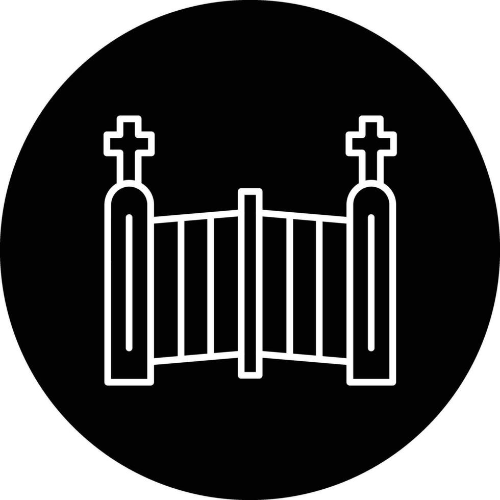 cimitero cancello vettore icona