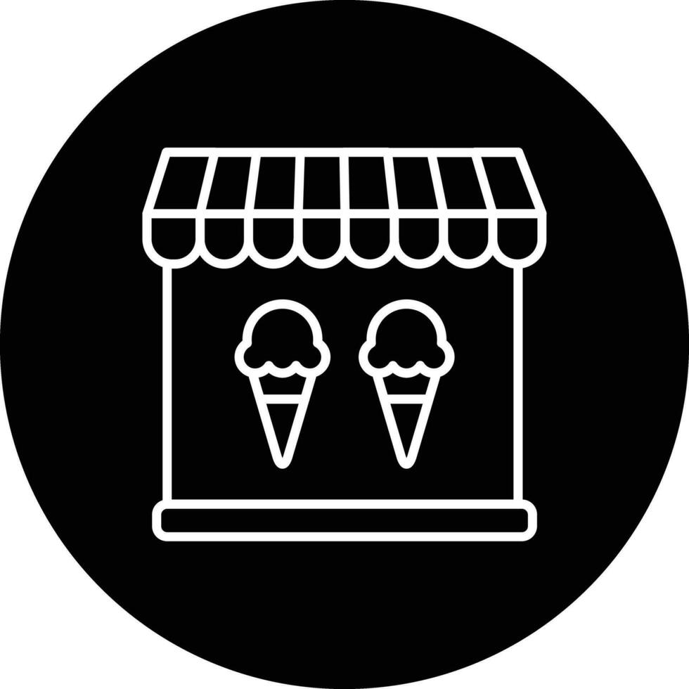 gelato negozio vettore icona