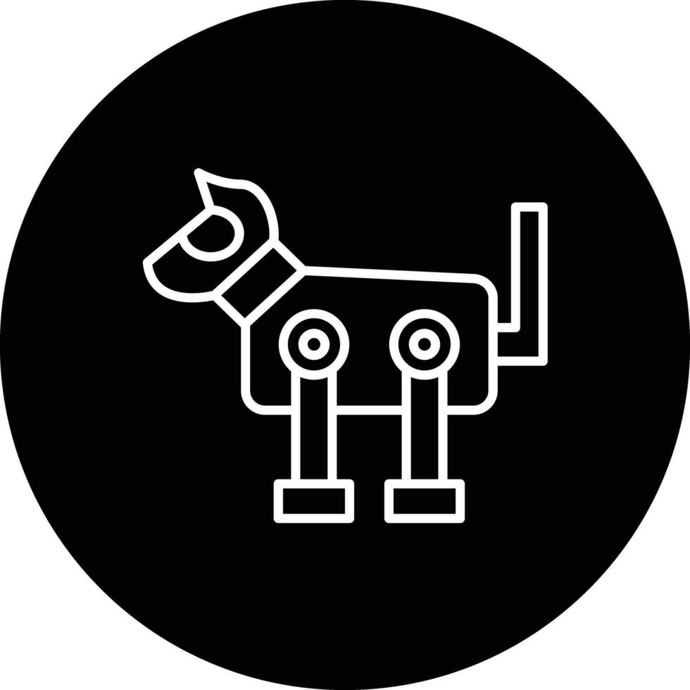 robot cane vettore icona