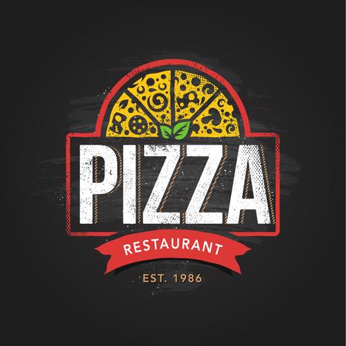 modello di logo pizzeria vettore