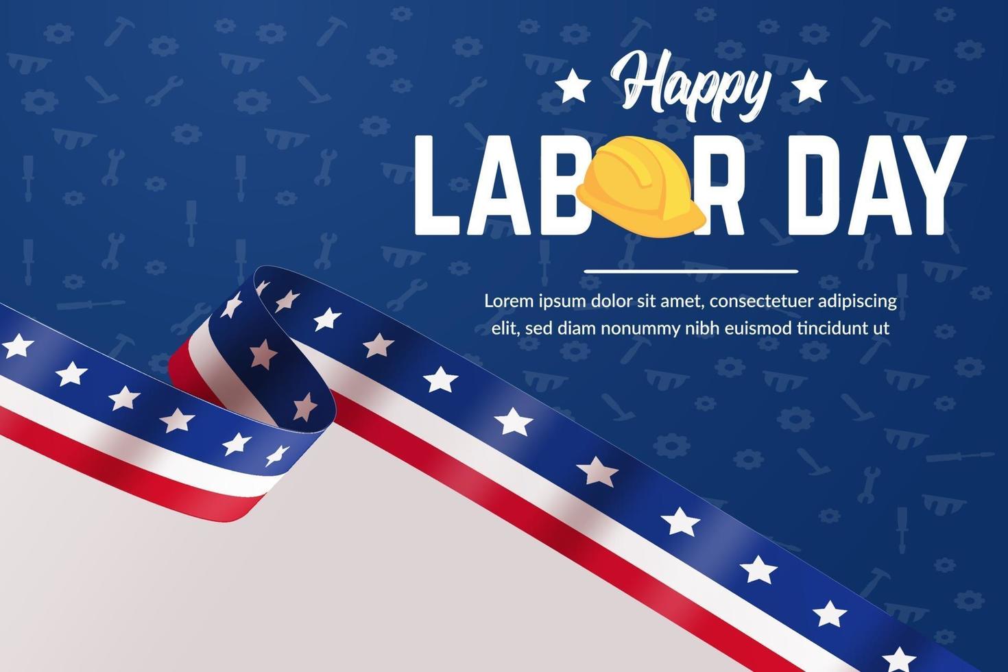 modello di progettazione celebrazione festa del lavoro usa vettore