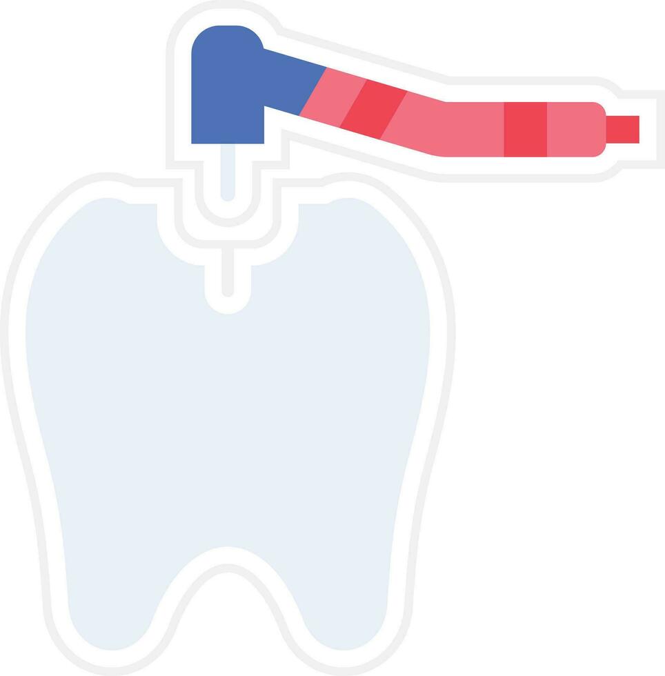 dente perforazione vettore icona