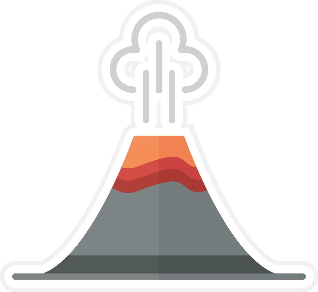 vulcano vettore icona