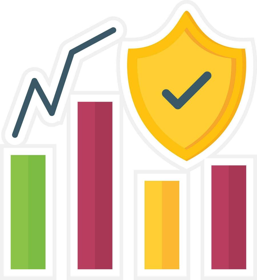 sicuro statistica vettore icona