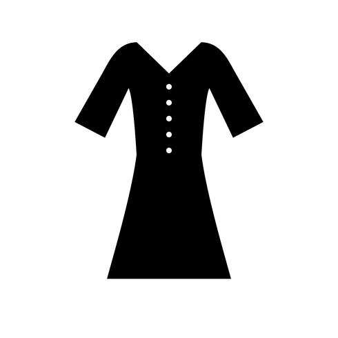 Icona del glifo camicia nera vettore