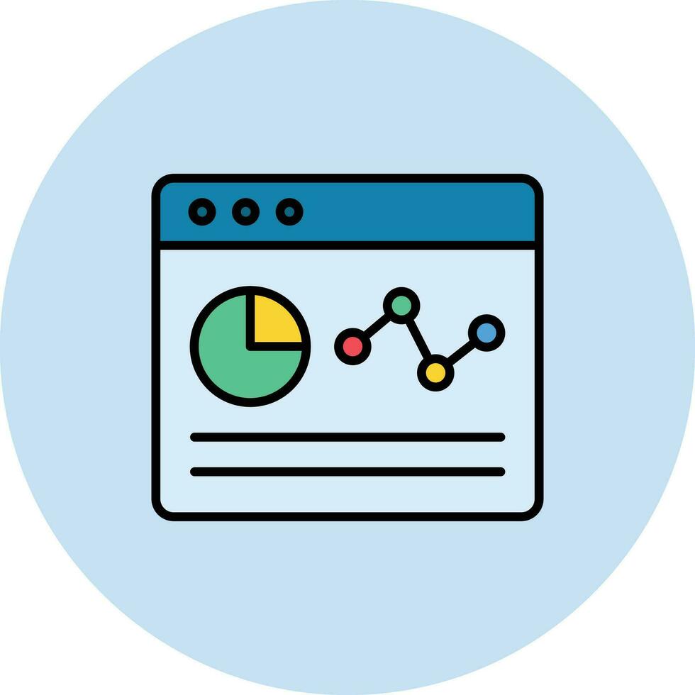 pagina web statistica vettore icona