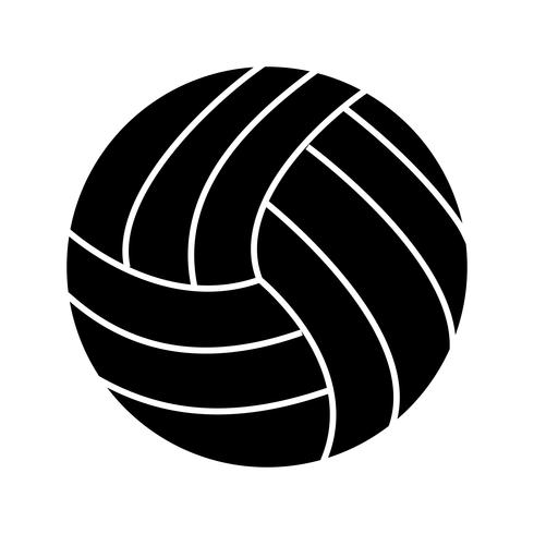 Icona del glifo palla nera vettore