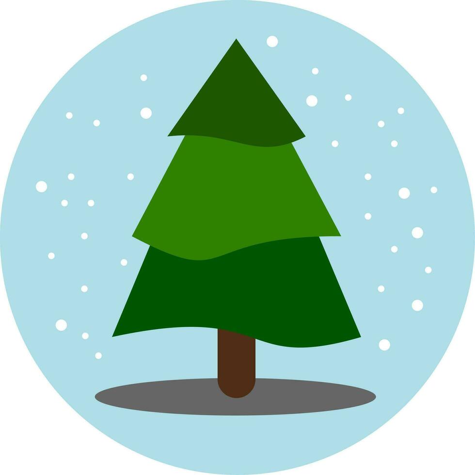 albero o natura o Natale albero o Natale logo o saluto carta piatto vettore