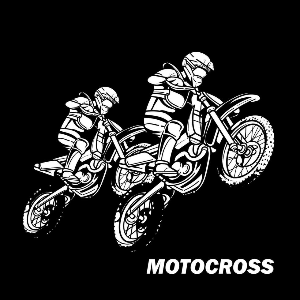 motocross ciclista vettore illustrazioni design