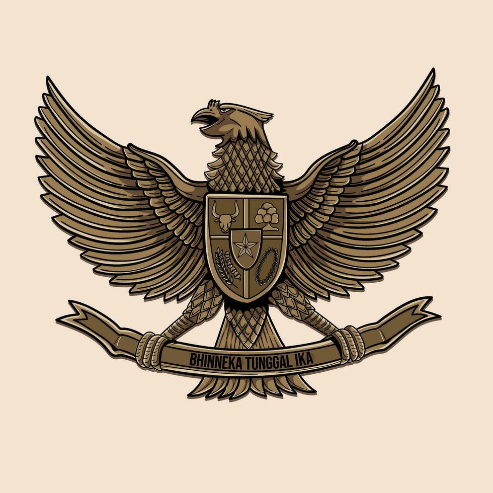 Garuda panca, simbolo di Indonesia nazione vettore