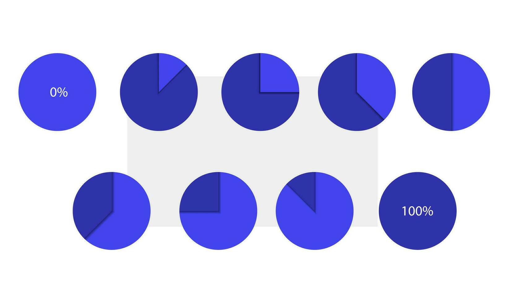 blu cerchio diagramma per il tuo design. attività commerciale grafico elementi. cerchio carrello Infografica design. elemento di processi per il tuo design. vettore icone.