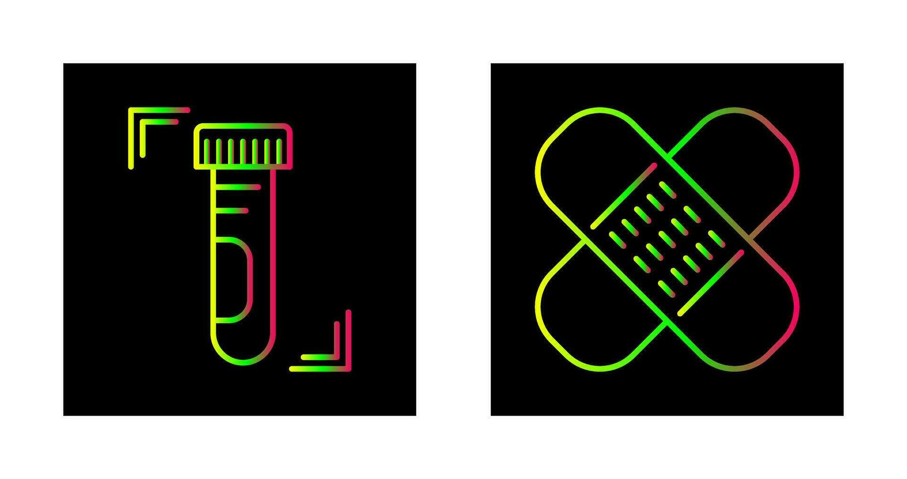 test tubo e ferita icona vettore