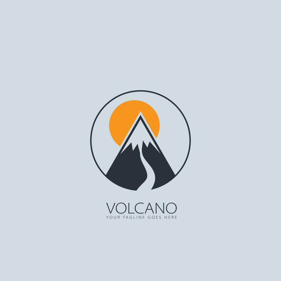 vulcano logo vettore