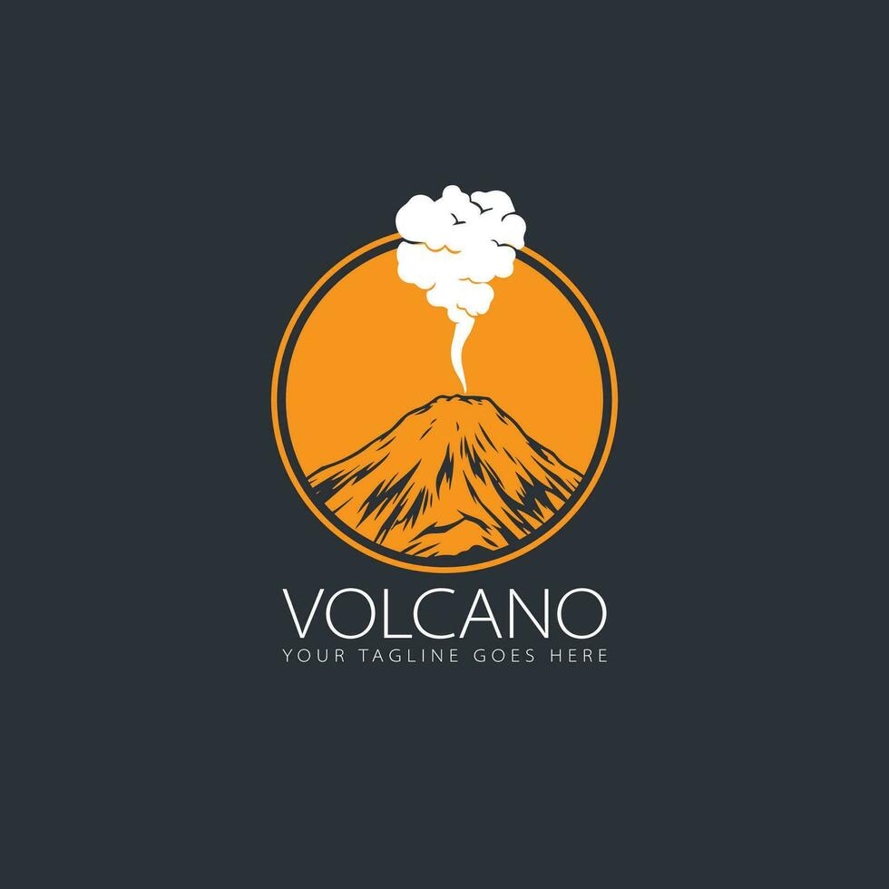 vulcano logo vettore