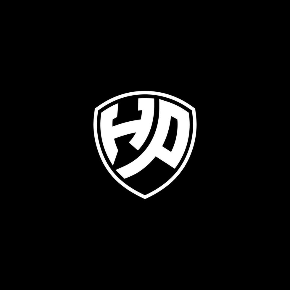 hp iniziale lettera nel moderno concetto monogramma scudo logo vettore