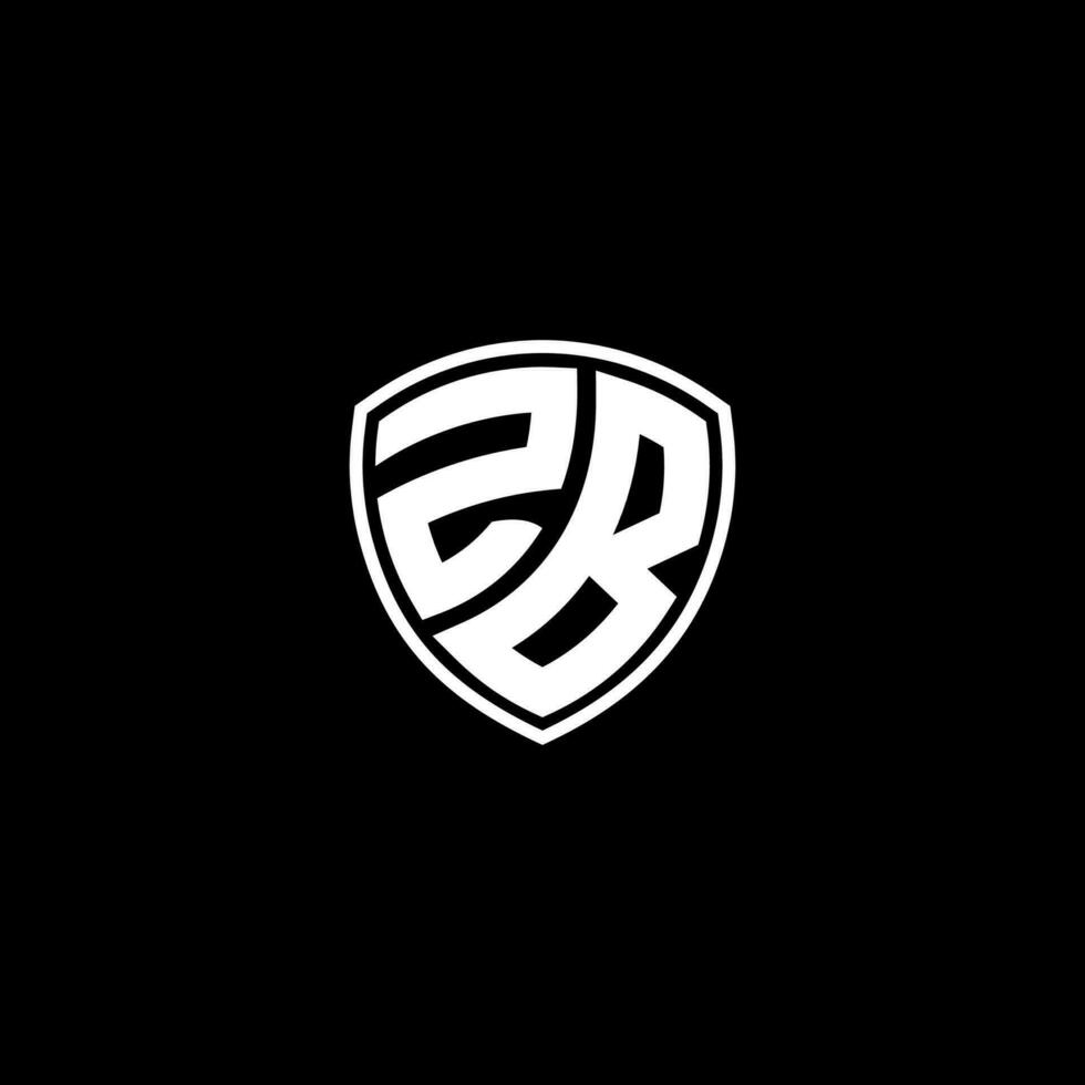 zb iniziale lettera nel moderno concetto monogramma scudo logo vettore
