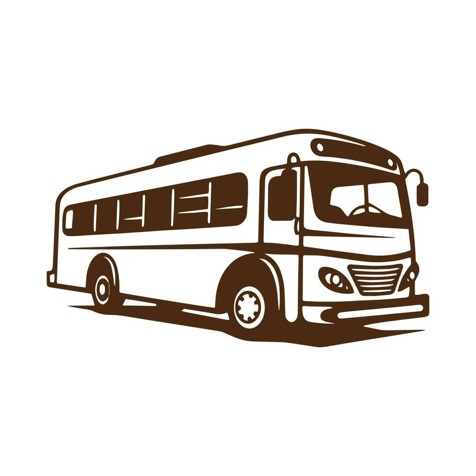 logo di autobus icona scuola autobus vettore isolato trasporto autobus vettore modello