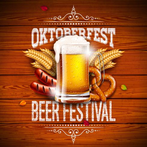 Illustrazione banner Oktoberfest vettore