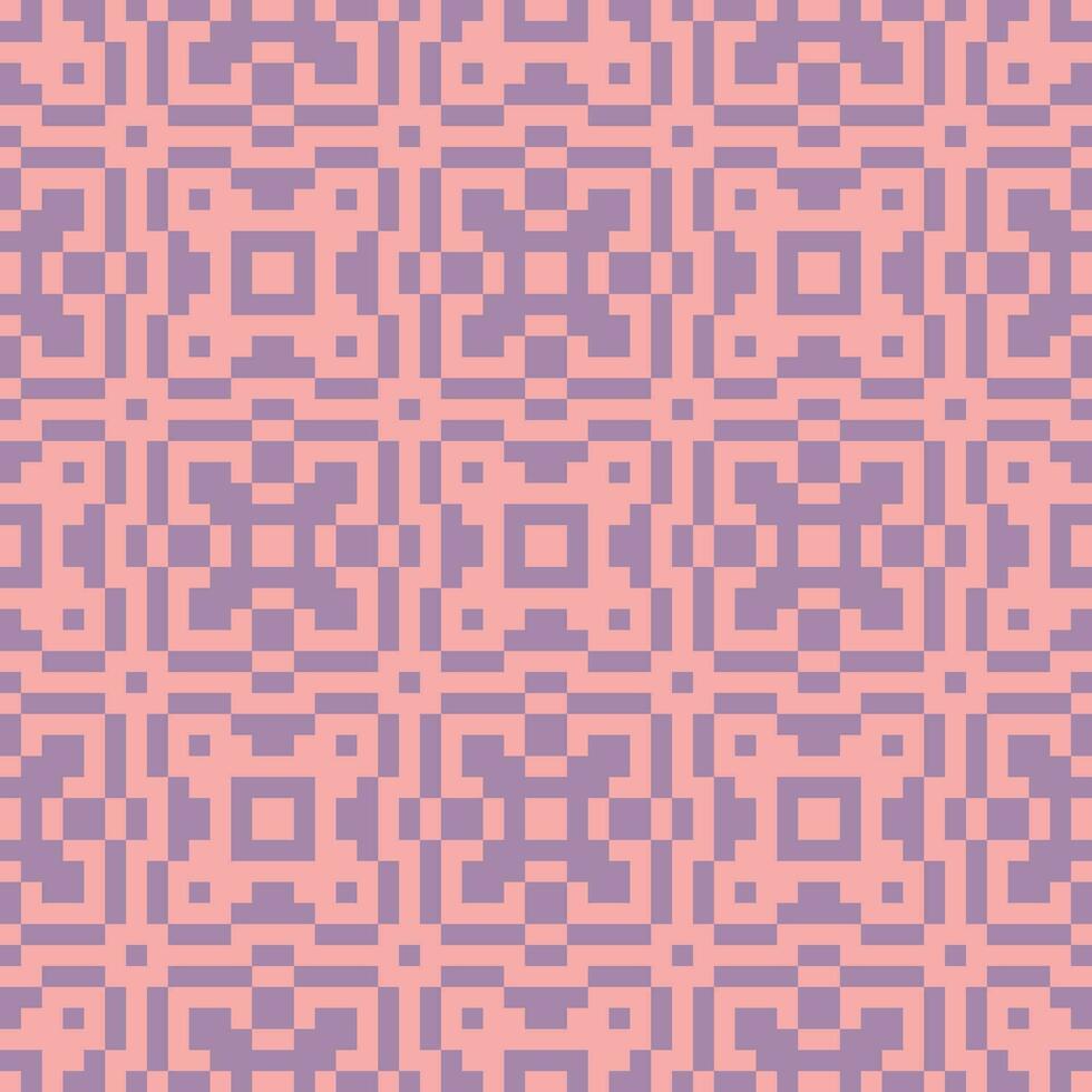 pixel senza soluzione di continuità modello viola e rosa vettore