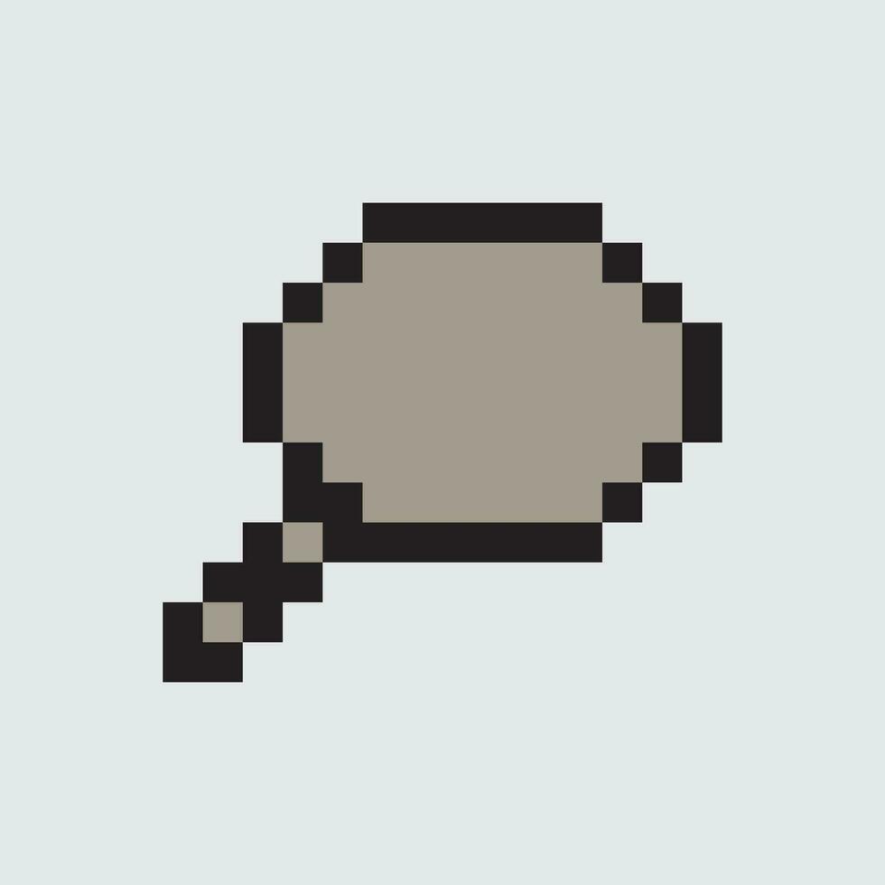 pixel arte icona di un' discorso vettore