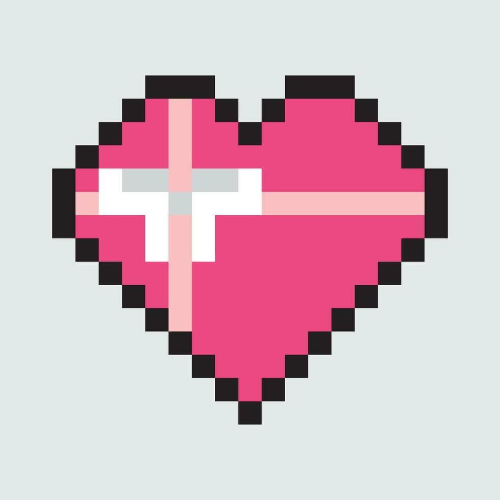pixel cuore vettore illustrazione