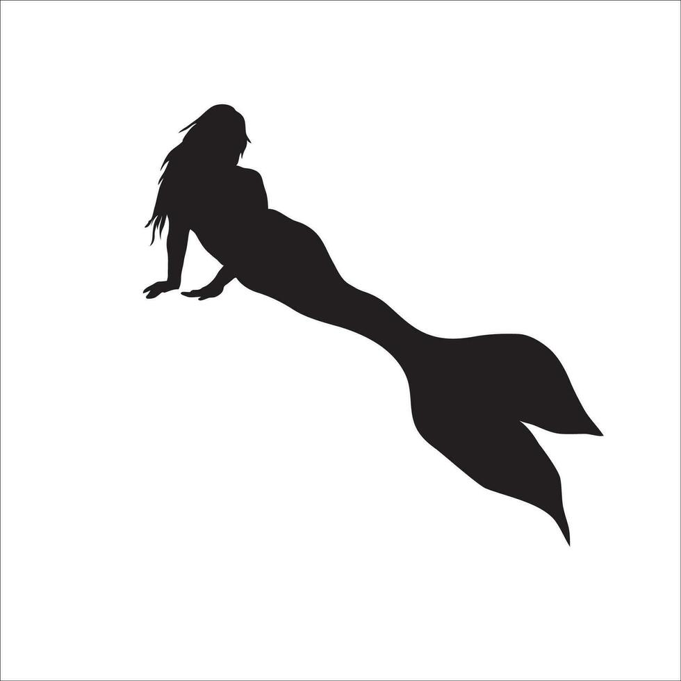 sirena silhouette vettore