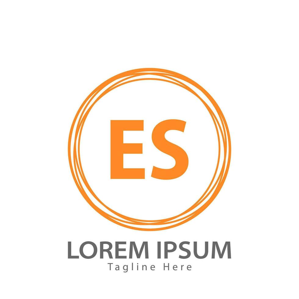 lettera es logo. e S. es logo design vettore illustrazione per creativo azienda, attività commerciale, industria. professionista vettore