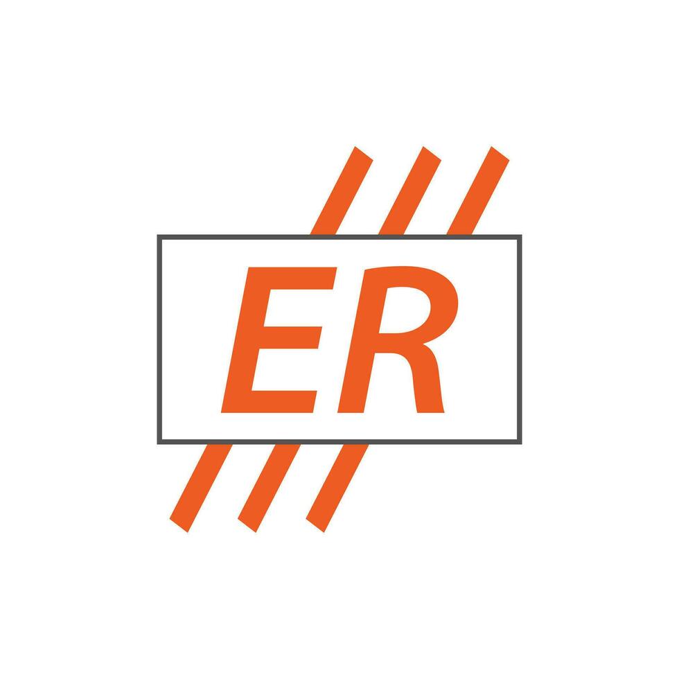 lettera er logo. e r. er logo design vettore illustrazione per creativo azienda, attività commerciale, industria. professionista vettore