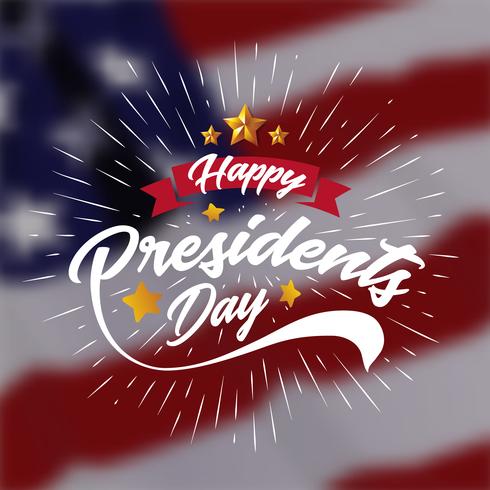 Happy Presidents Day Banner sfondo e cartoline d&#39;auguri. Illustrazione vettoriale