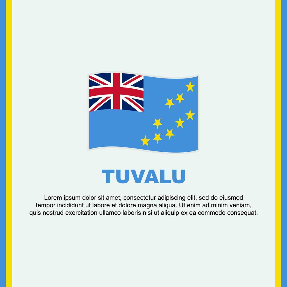 tuvalu bandiera sfondo design modello. tuvalu indipendenza giorno bandiera sociale media inviare. tuvalu cartone animato vettore