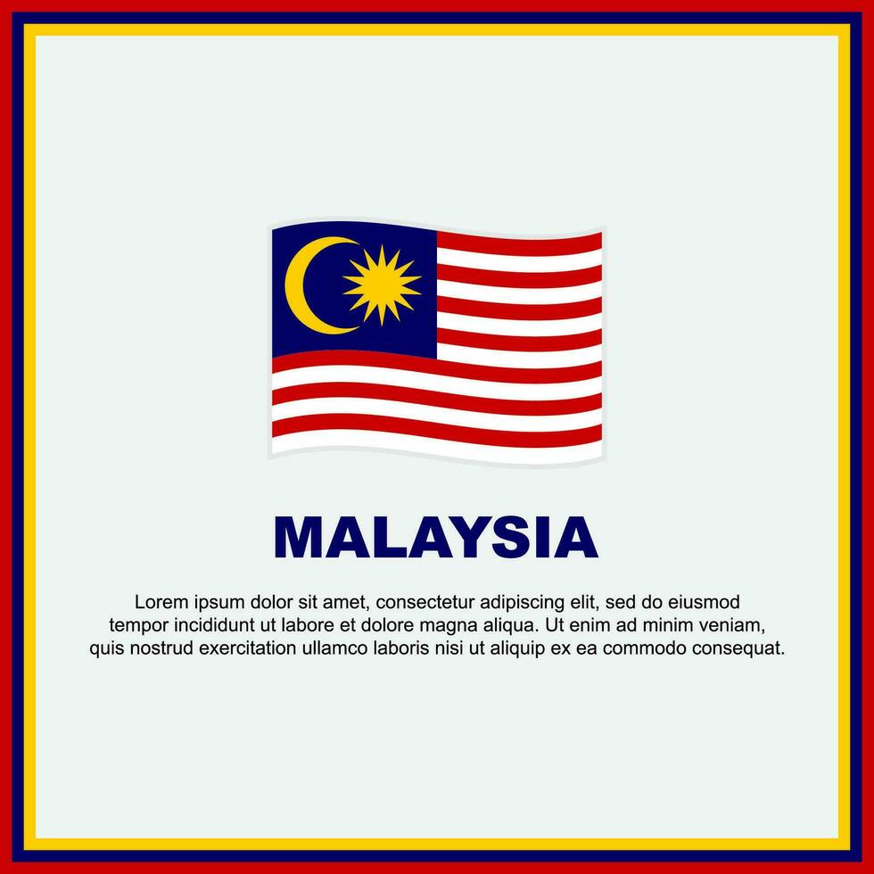 Malaysia bandiera sfondo design modello. Malaysia indipendenza giorno bandiera sociale media inviare. Malaysia bandiera vettore