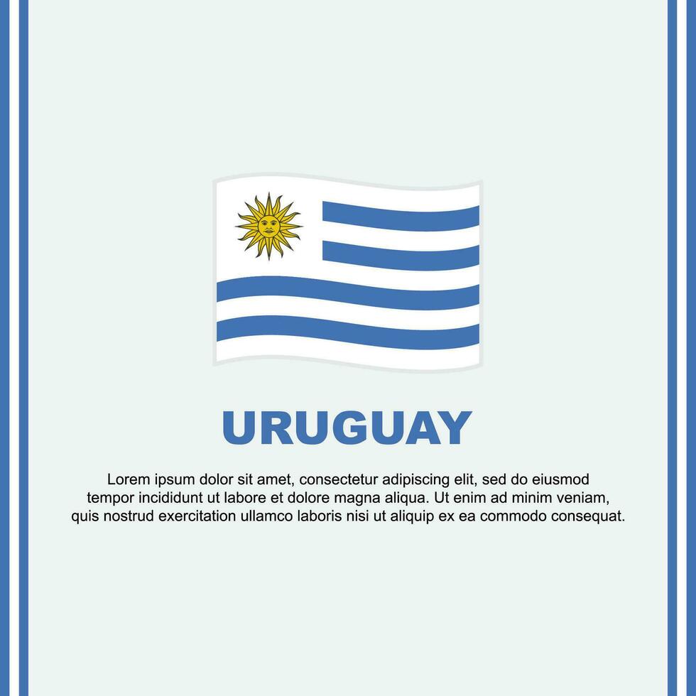 Uruguay bandiera sfondo design modello. Uruguay indipendenza giorno bandiera sociale media inviare. Uruguay cartone animato vettore