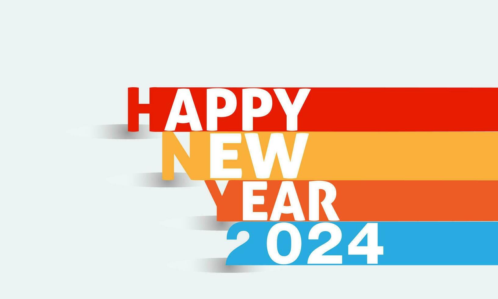 nuovo anni vigilia 2024 conto alla rovescia celebrazione e festa concetto con fuochi d'artificio, Champagne, e festivo divertimento. vacanza saluto carta, sfondo, striscione, carta, manifesto design. vettore
