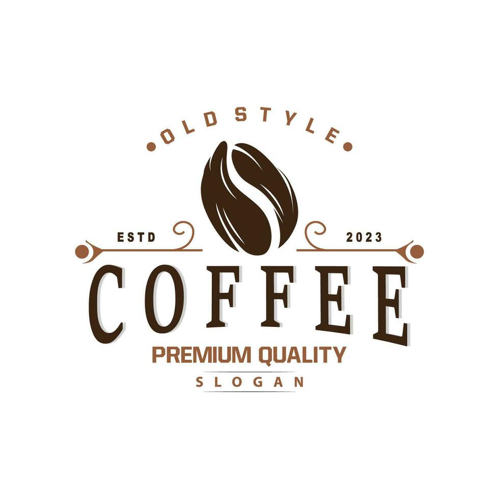 caffè logo, semplice caffeina bevanda design a partire dal caffè fagioli, per bar, sbarra, ristorante o Prodotto marca attività commerciale vettore