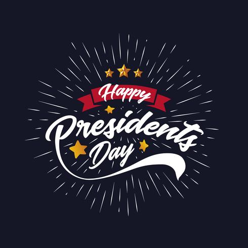 Happy Presidents Day Banner sfondo e cartoline d&#39;auguri. Illustrazione vettoriale