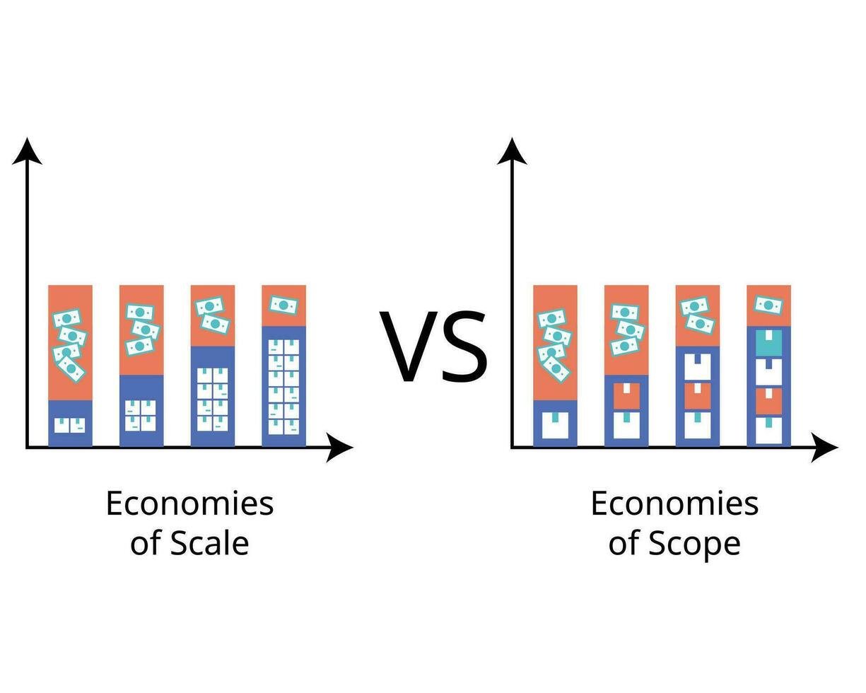 economia di scala confrontare con economia di scopo per costo comando vantaggio vettore