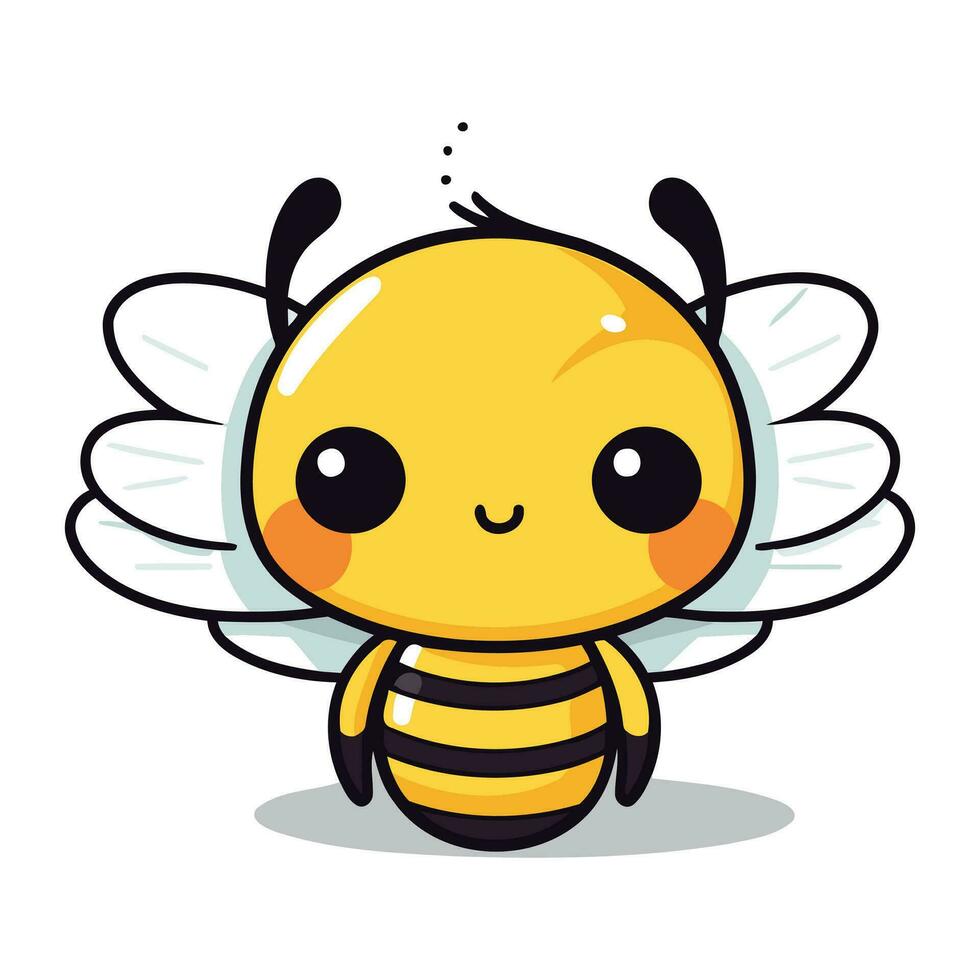 carino ape personaggio design. carino ape portafortuna vettore illustrazione.