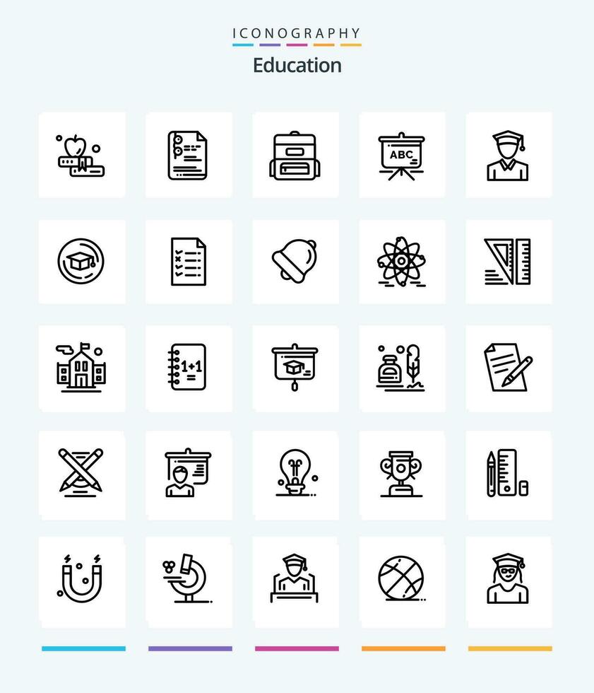 creativo formazione scolastica 25 schema icona imballare come come campana. formazione scolastica. formazione scolastica. file. la laurea vettore