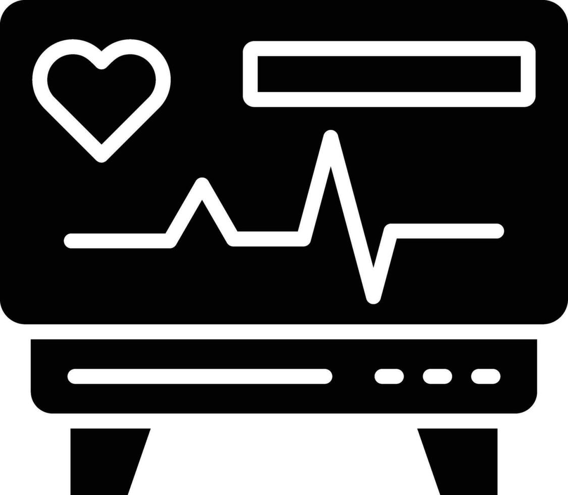 cuore monitoraggio vettore icona design illustrazione
