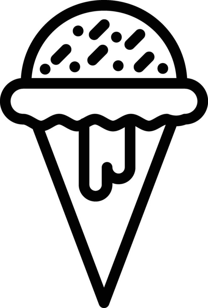 illustrazione del disegno dell'icona di vettore del gelato