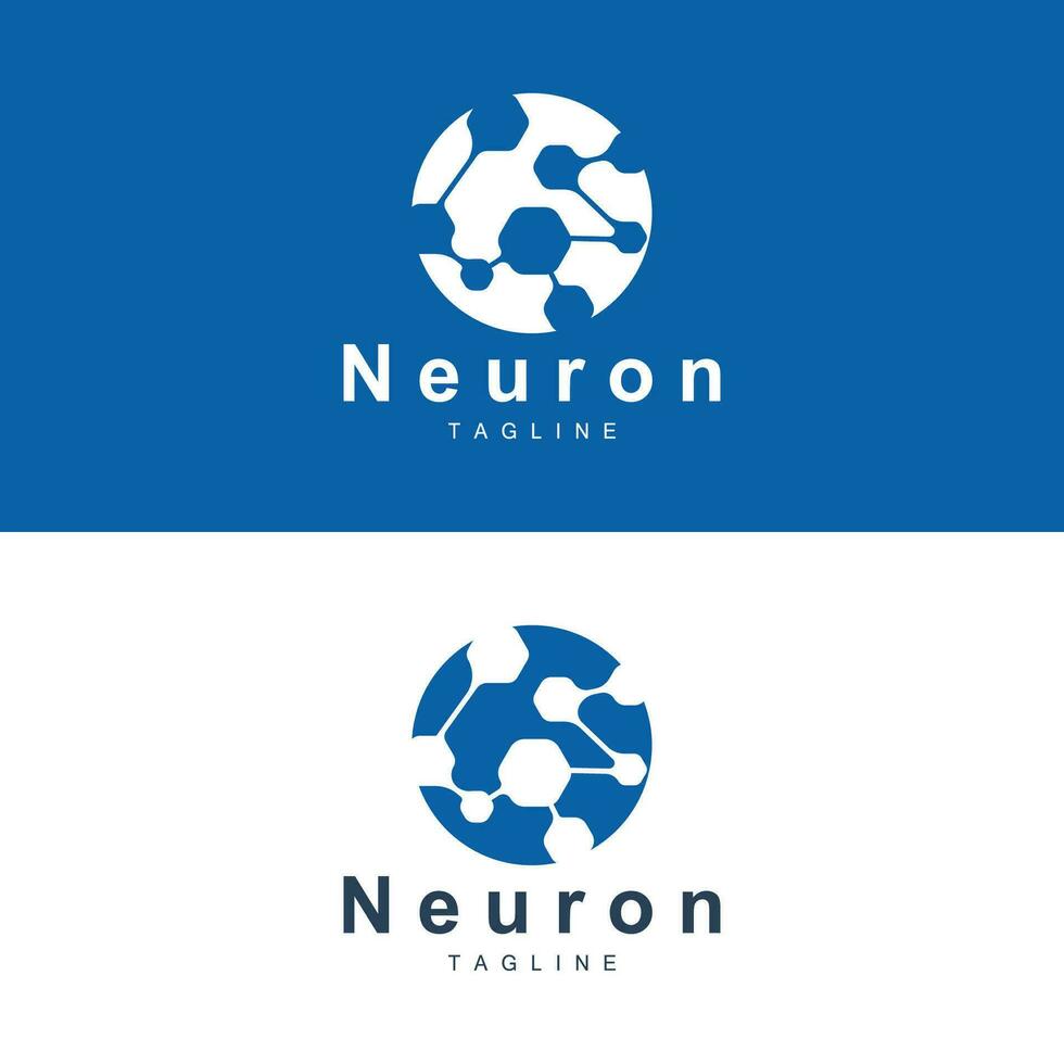 neurone logo, cel dna Rete vettore, e particella tecnologia, semplice illustrazione modello design vettore