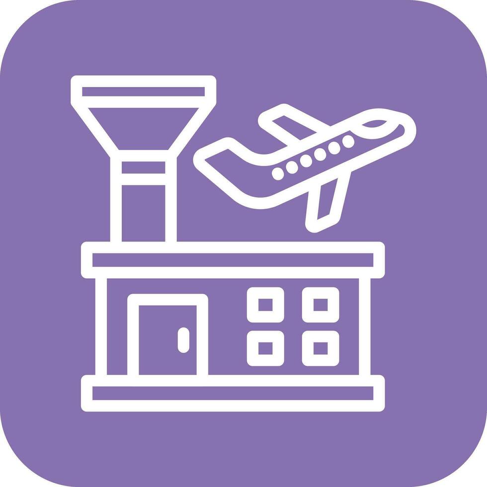 illustrazione del design dell'icona di vettore dell'aeroporto