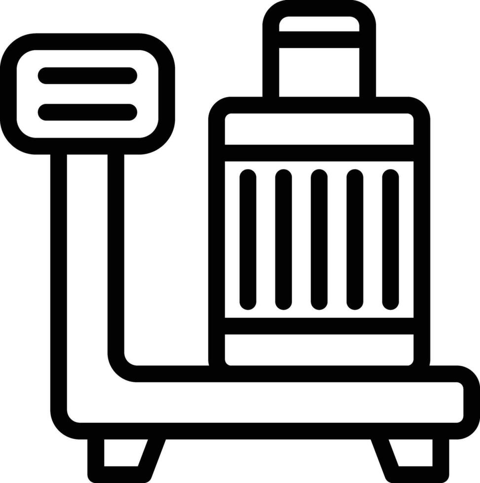 bagaglio scansione vettore icona design illustrazione