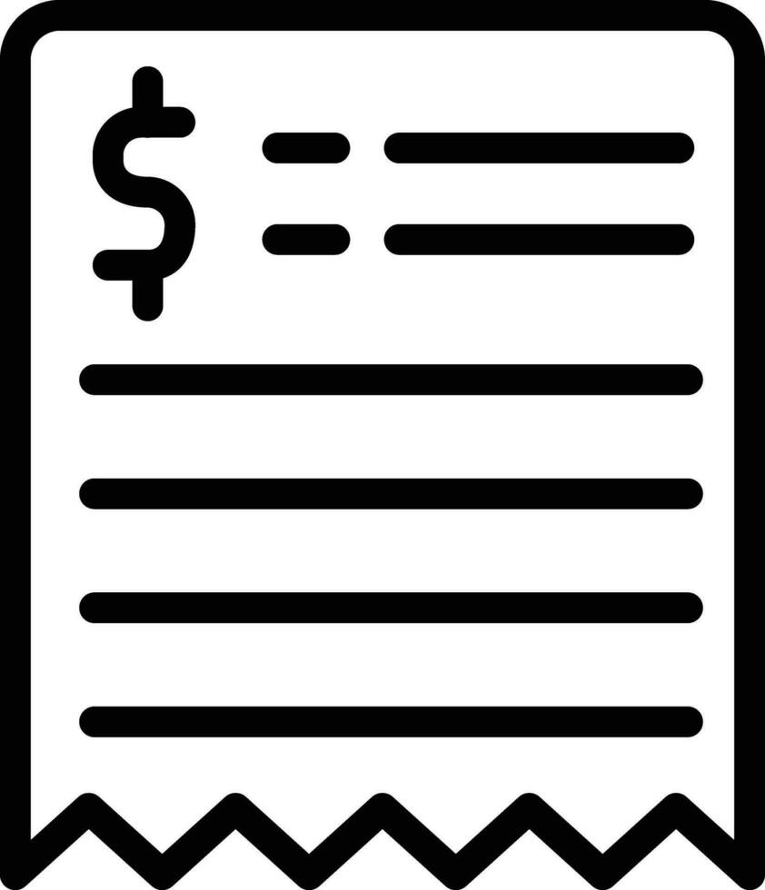 illustrazione del design dell'icona del vettore di ricevuta