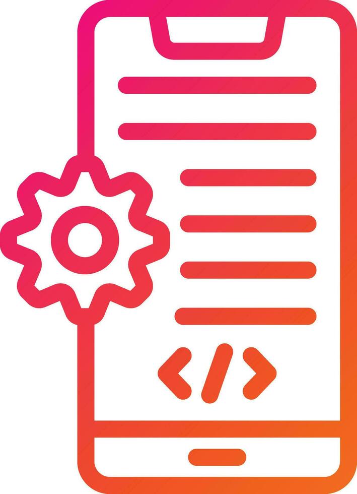 illustrazione del design dell'icona del vettore di sviluppo dell'app