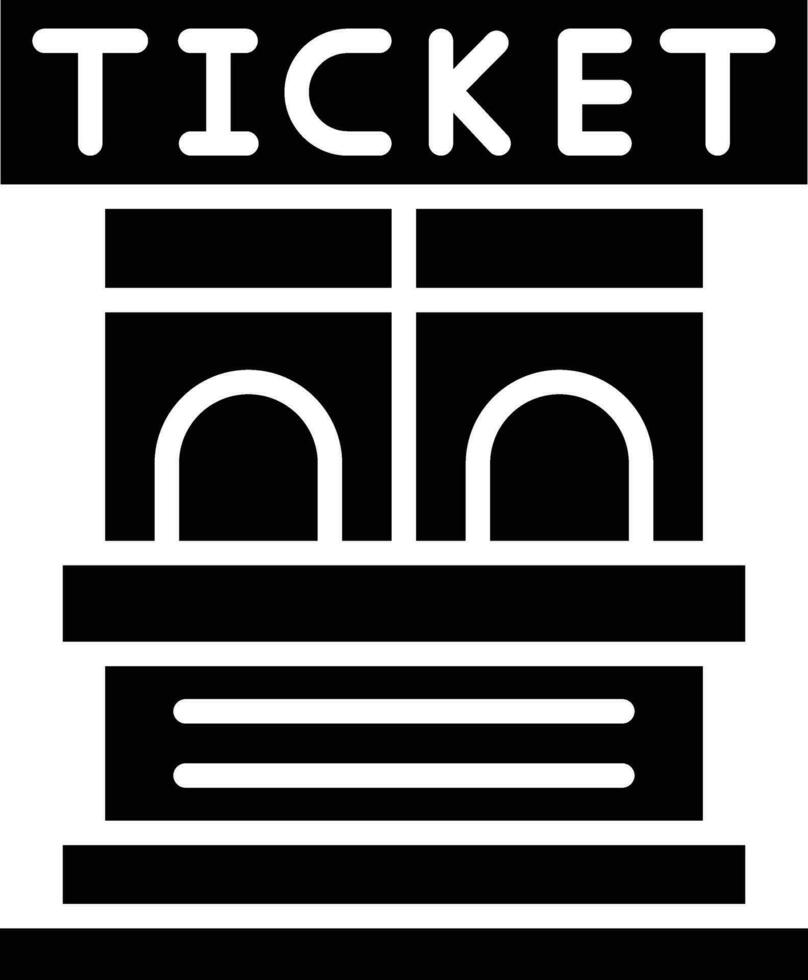 illustrazione del disegno dell'icona di vettore della biglietteria