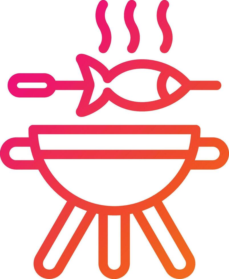 illustrazione del design dell'icona di vettore del barbecue