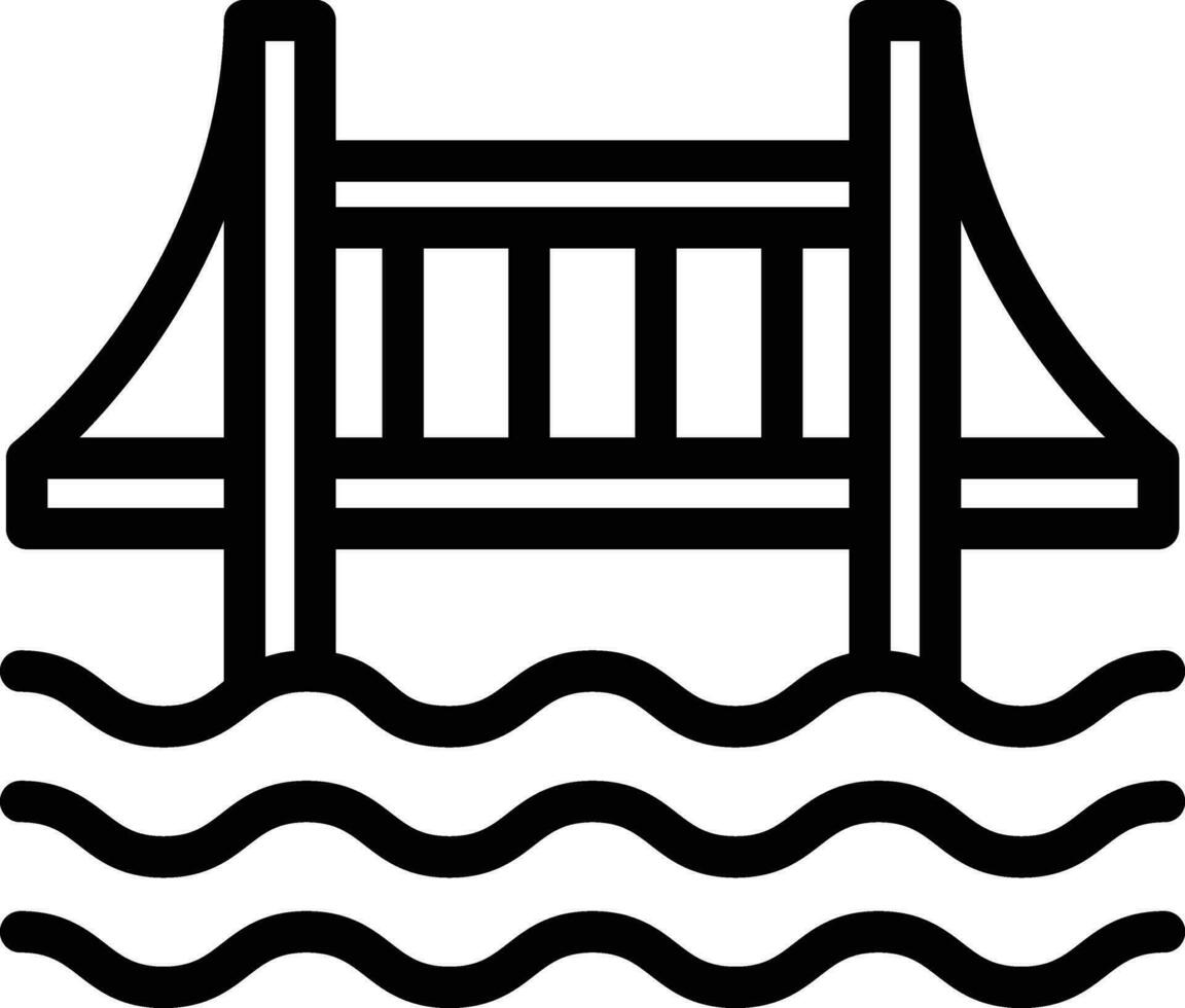 illustrazione del design dell'icona di vettore del ponte