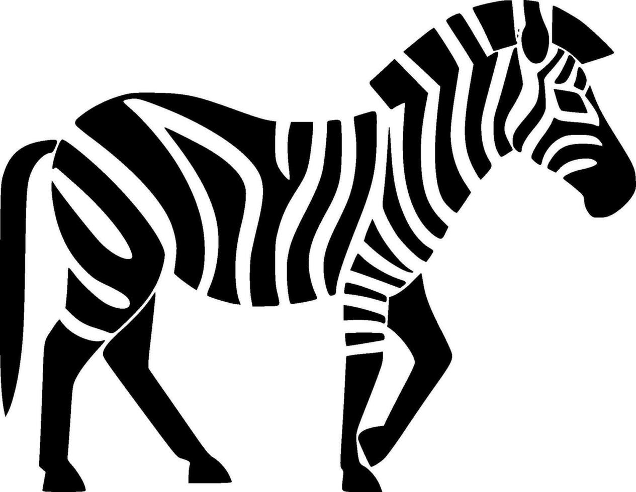 zebra - minimalista e piatto logo - vettore illustrazione